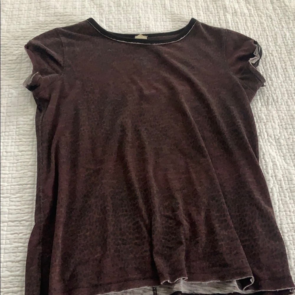 Free People Cheetah Tshirt